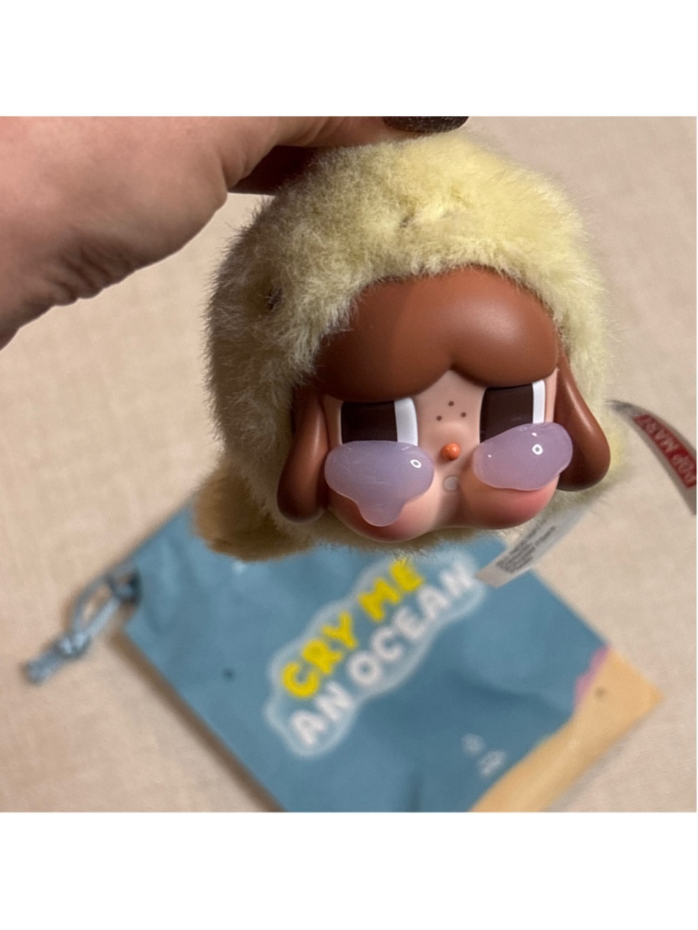Pop Mart Cry Baby Plush Toy One Size Yellow Brown